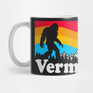 Vermont Bigfoot Sasquatch, Unique Cryptid Retro Mug